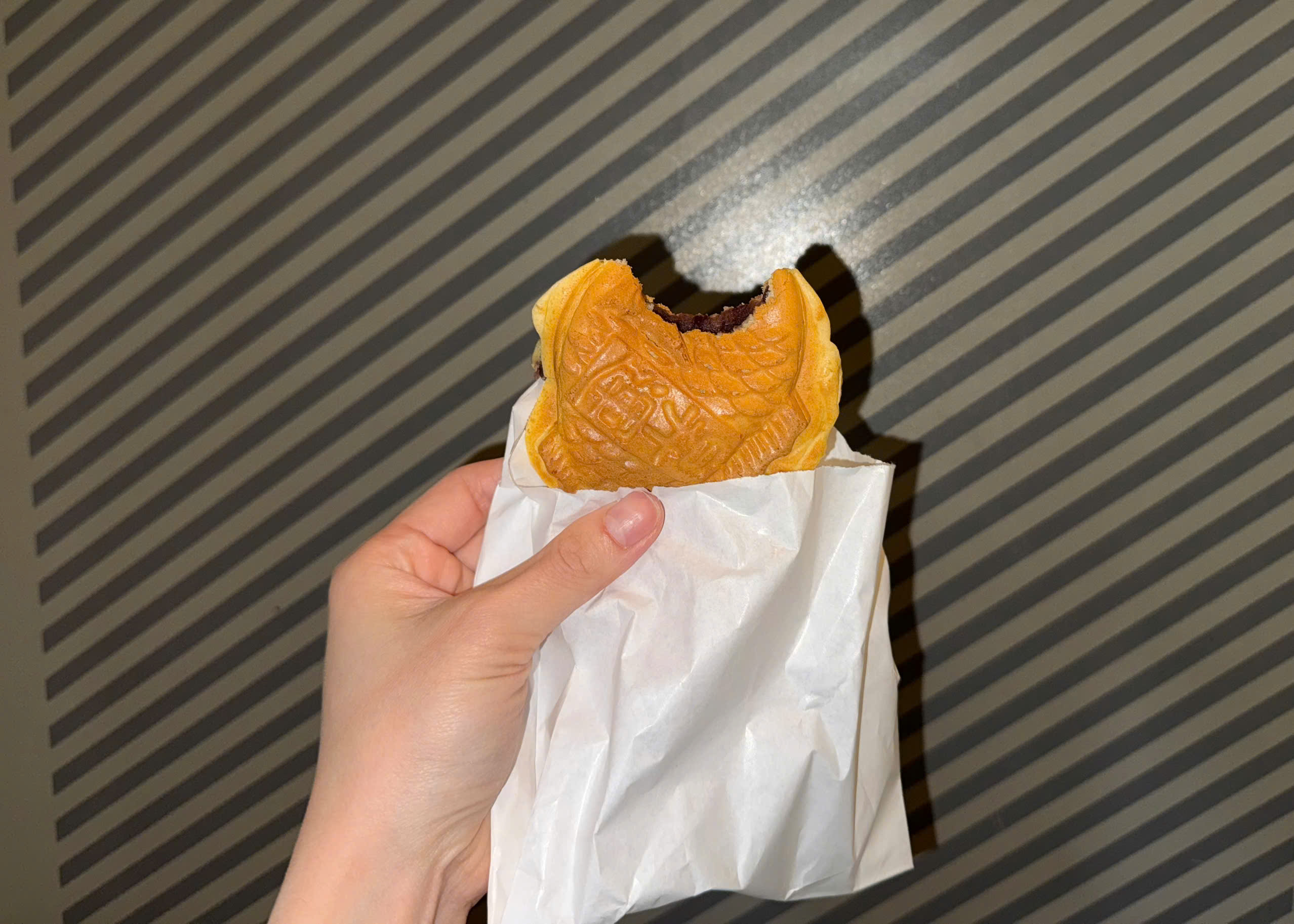 Eating Taiyaki from the head